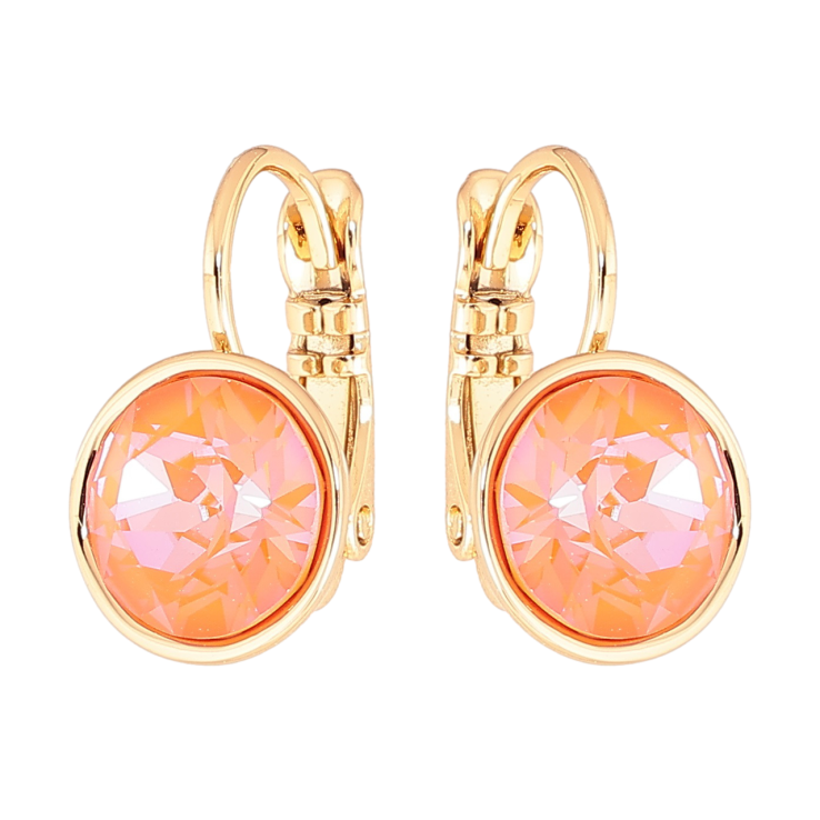 Сережки Xuping колір 18K з кристалами Swarovski французький замок «Кристали Astral Pink» ø 10мм фото №6 Сережки Xuping колір 18K з кристалами Swarovski французький замок «Кристали Astral Pink» ø 10мм фото №6