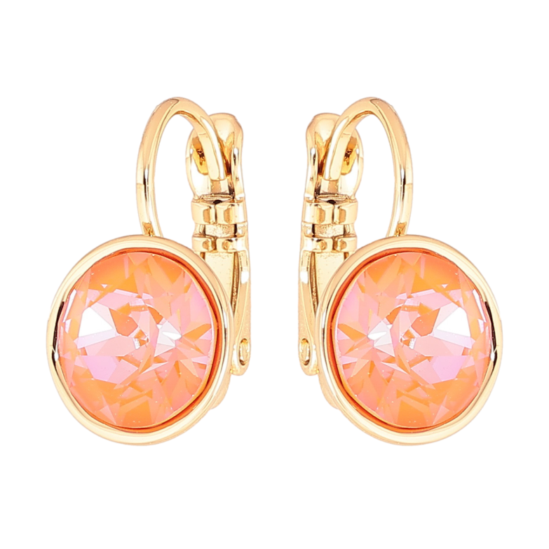 Сережки Xuping колір 18K з кристалами Swarovski французький замок «Кристали Astral Pink» ø 10мм фото №11 Сережки Xuping колір 18K з кристалами Swarovski французький замок «Кристали Astral Pink» ø 10мм фото №11