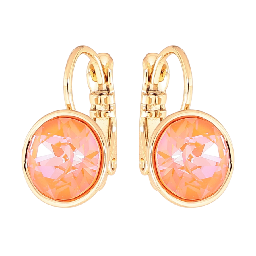 Сережки Xuping колір 18K з кристалами Swarovski французький замок «Кристали Astral Pink» ø 10мм фото №1 Сережки Xuping колір 18K з кристалами Swarovski французький замок «Кристали Astral Pink» ø 10мм фото №1