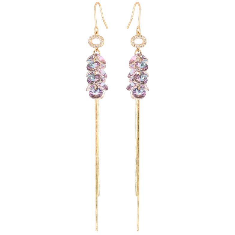 Сережки Xuping колір 18K з кристалами Swarovski французький замок «Підвіски з кристалами Paradise Shine» фото №2