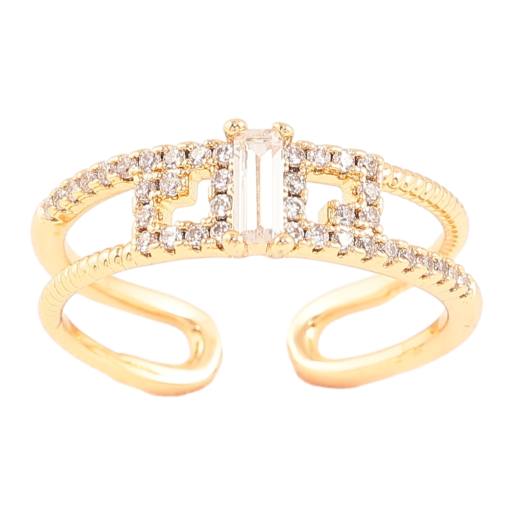 Каблучка Xuping Позолота 18K «Візерунок з інкрустацією кристалами» фото №16 Каблучка Xuping Позолота 18K «Візерунок з інкрустацією кристалами» фото №16