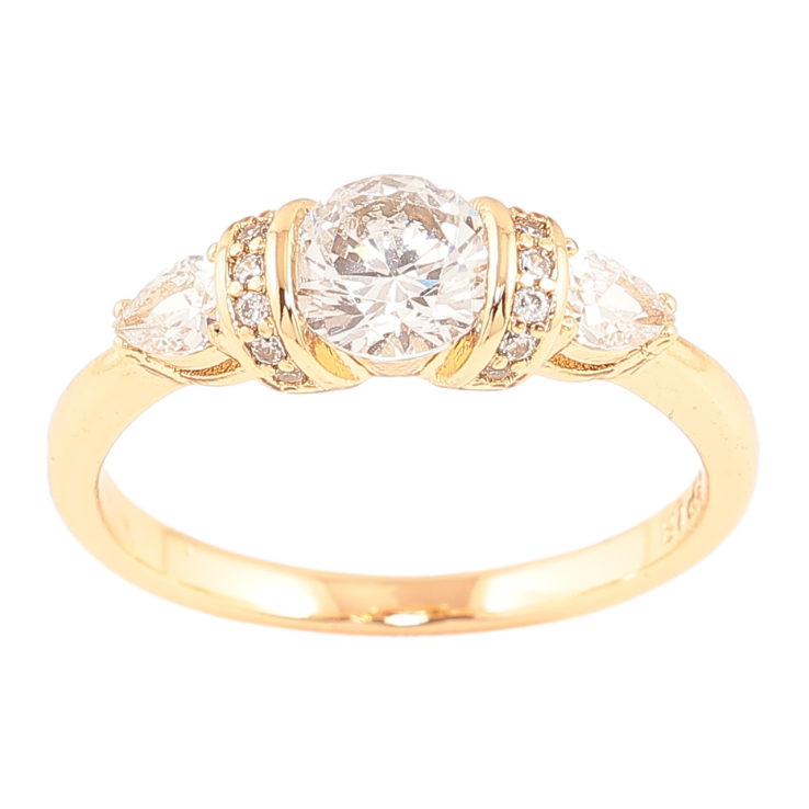 Каблучка Xuping Позолота 18K «Кришталевий блиск» фото №14 Каблучка Xuping Позолота 18K «Кришталевий блиск» фото №14