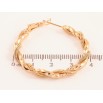Серьги Xuping Позолота 18K кольца (конго) Декоративный узор ø 4см фото №2 Серьги Xuping Позолота 18K кольца (конго) Декоративный узор ø 4см фото №2