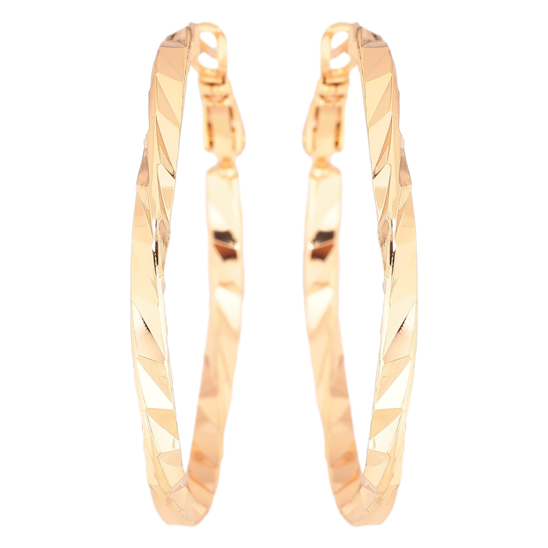 Сережки Xuping Позолота 18K кільця (конго) Декоративний візерунок» ø 4см фото №11 Сережки Xuping Позолота 18K кільця (конго) Декоративний візерунок» ø 4см фото №11