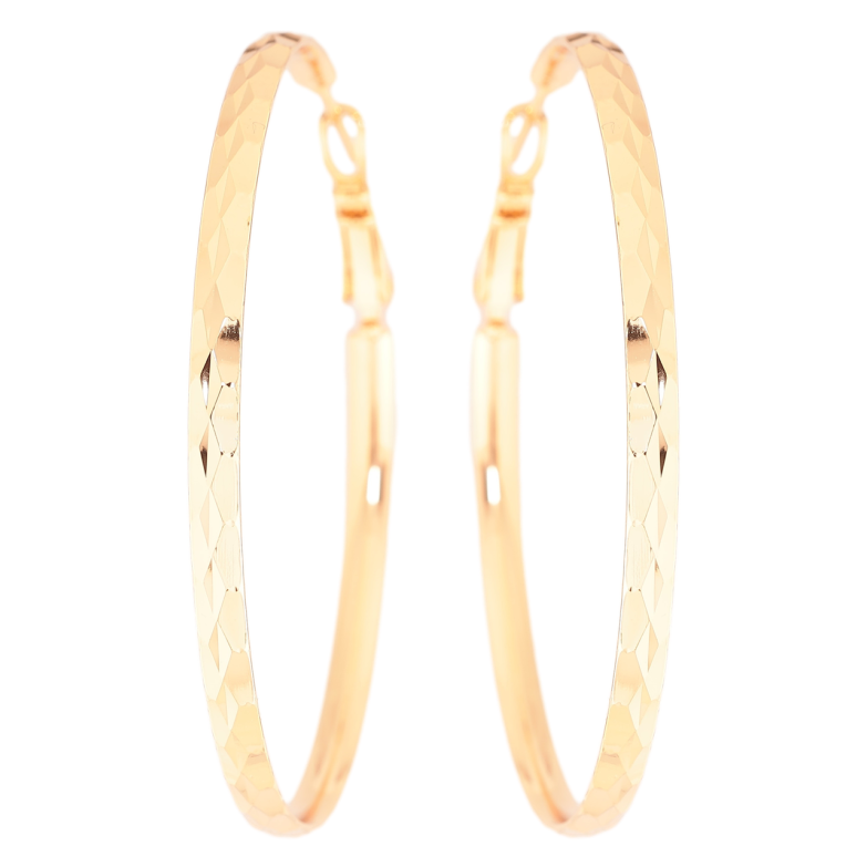 Сережки Xuping Позолота 18K кільця (конго) «Декоративний візерунок» ø 5см фото №12 Сережки Xuping Позолота 18K кільця (конго) «Декоративний візерунок» ø 5см фото №12