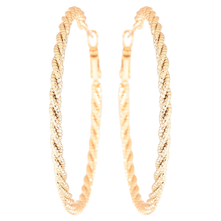 Серьги Xuping Позолота 18K кольца (конго) Декоративный узор ø 5.5см фото №1 Серьги Xuping Позолота 18K кольца (конго) Декоративный узор ø 5.5см фото №1