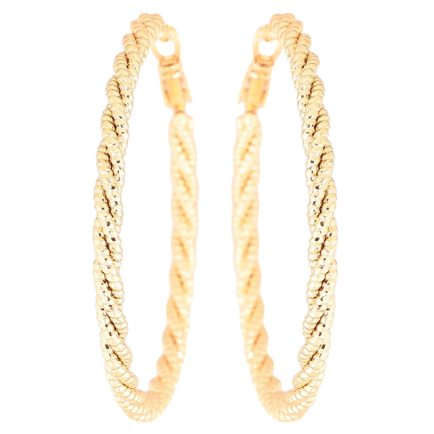 Серьги Xuping Позолота 18K кольца (конго) Декоративный узор ø 4.5см фото №1 Серьги Xuping Позолота 18K кольца (конго) Декоративный узор ø 4.5см фото №1