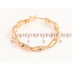 Серьги Xuping Позолота 18K кольца (конго) Декоративный узор ø 3см фото №2 Серьги Xuping Позолота 18K кольца (конго) Декоративный узор ø 3см фото №2