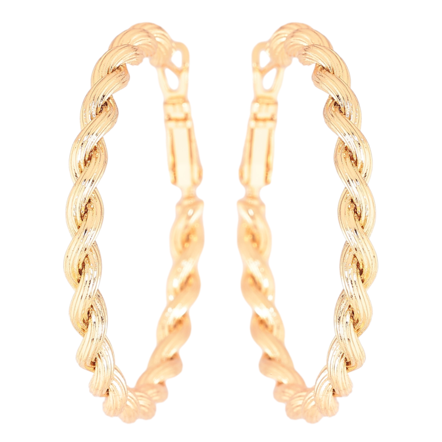 Серьги Xuping Позолота 18K кольца (конго) Декоративный узор ø 4см фото №1 Серьги Xuping Позолота 18K кольца (конго) Декоративный узор ø 4см фото №1