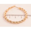 Серьги Xuping Позолота 18K кольца (конго) Декоративный узор ø 4см фото №2 Серьги Xuping Позолота 18K кольца (конго) Декоративный узор ø 4см фото №2