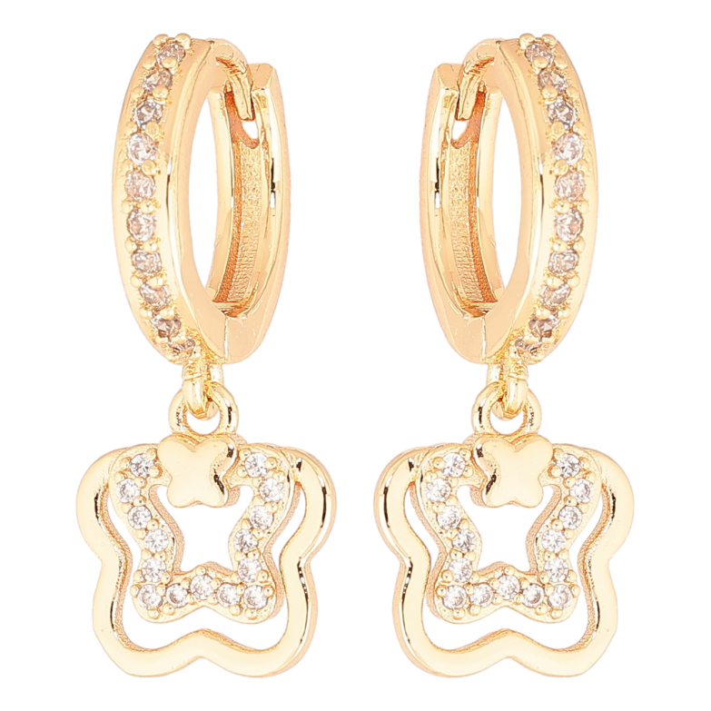 Сережки Xuping M&L Колір 18K підвіски на колечках «Метелики» фото №8 Сережки Xuping M&L Колір 18K підвіски на колечках «Метелики» фото №8