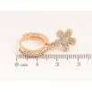 Сережки Xuping M&L Колір 18K підвіски на колечках «Кристальні квіточки» фото №2 Сережки Xuping M&L Колір 18K підвіски на колечках «Кристальні квіточки» фото №2