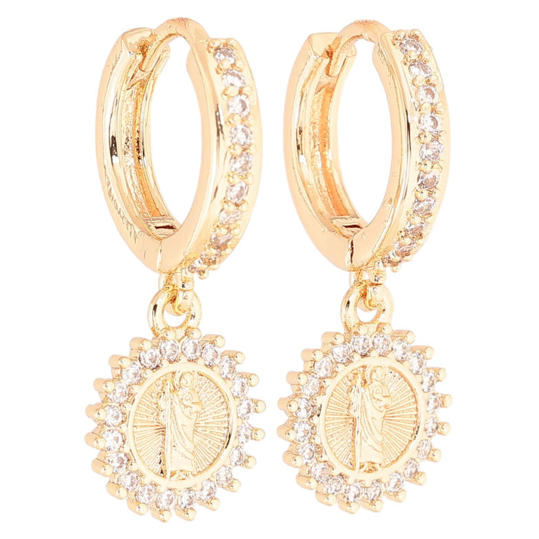 Сережки Xuping M&L Колір 18K підвіски на колечках «Ладанка» фото №21 Сережки Xuping M&L Колір 18K підвіски на колечках «Ладанка» фото №21