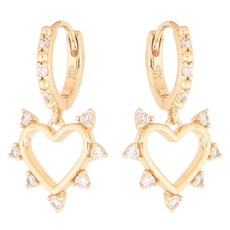 Сережки Xuping M&L Колір 18K підвіски на колечках «Сердечка з кристалами» фото №18 Сережки Xuping M&L Колір 18K підвіски на колечках «Сердечка з кристалами» фото №18