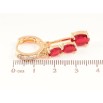 Сережки Xuping M&L Колір 18K підвіски на колечках «Червоні кристали» фото №2 Сережки Xuping M&L Колір 18K підвіски на колечках «Червоні кристали» фото №2