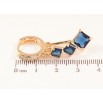 Сережки Xuping M&L Колір 18K підвіски на колечках «Сині кристали» фото №2 Сережки Xuping M&L Колір 18K підвіски на колечках «Сині кристали» фото №2