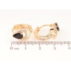 Сережки Xuping M&L Колір 18K колечка «Візерунок крапельки з чорними кристалами» фото №2