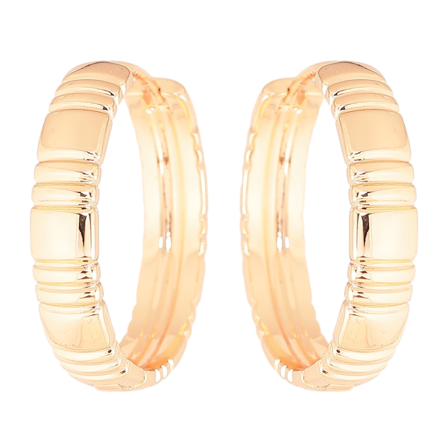 Сережки Xuping M&L Колір 18K колечка «Декоративний візерунок» фото №1