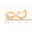 Сережки Xuping M&L Колір 18K колечка «Візерунок з кристалами» фото №2 Сережки Xuping M&L Колір 18K колечка «Візерунок з кристалами» фото №2