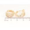Серьги Xuping M&L Цвет 18K колечки Узор с кристаллами на одну сторону фото №2 Серьги Xuping M&L Цвет 18K колечки Узор с кристаллами на одну сторону фото №2