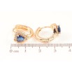 Серьги Xuping M&L Цвет 18K колечки Сердечки с синими кристаллами фото №2