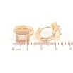 Сережки Xuping M&L Колір 18K колечка «Кристальні прямокутники» фото №2 Сережки Xuping M&L Колір 18K колечка «Кристальні прямокутники» фото №2