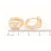 Серьги Xuping M&L Цвет 18K колечки Резной узор с кристаллами фото №2 Серьги Xuping M&L Цвет 18K колечки Резной узор с кристаллами фото №2