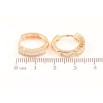 Сережки Xuping M&L Колір 18K колечка «Кришталева доріжка» фото №2 Сережки Xuping M&L Колір 18K колечка «Кришталева доріжка» фото №2