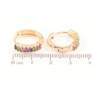 Сережки Xuping M&L Колір 18K колечка «Доріжки різнокольорових кристалів» фото №2 Сережки Xuping M&L Колір 18K колечка «Доріжки різнокольорових кристалів» фото №2