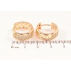 Сережки Xuping M&L Колір 18K колечка «Інкрустація кристалами» фото №2 Сережки Xuping M&L Колір 18K колечка «Інкрустація кристалами» фото №2