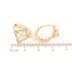 Сережки Xuping M&L Колір 18K колечка «Ромби з візерунком кристалами» фото №2 Сережки Xuping M&L Колір 18K колечка «Ромби з візерунком кристалами» фото №2