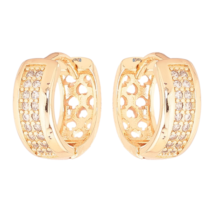 Сережки Xuping M&L Колір 18K колечка «Інкрустація кристалами» фото №11 Сережки Xuping M&L Колір 18K колечка «Інкрустація кристалами» фото №11