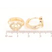 Сережки Xuping M&L Колір 18K колечка «Візерунок з кристалами» фото №2 Сережки Xuping M&L Колір 18K колечка «Візерунок з кристалами» фото №2