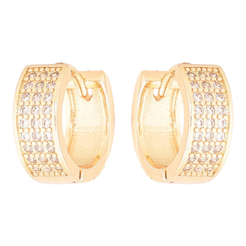 Сережки Xuping M&L Колір 18K колечка «Інкрустація кристалами» фото №2 Сережки Xuping M&L Колір 18K колечка «Інкрустація кристалами» фото №2