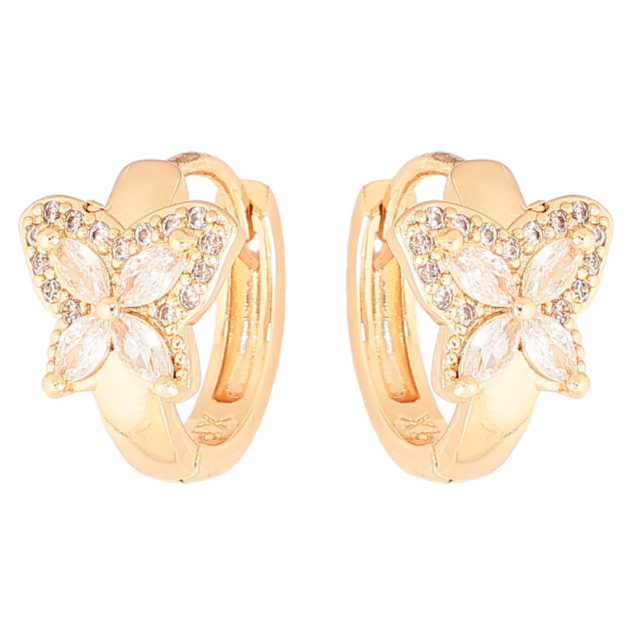 Сережки Xuping M&L Колір 18K колечка «Метелики» фото №1 Сережки Xuping M&L Колір 18K колечка «Метелики» фото №1