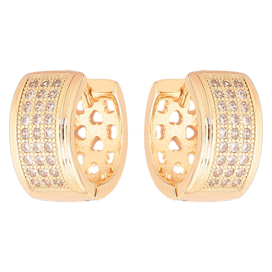 Сережки Xuping M&L Колір 18K колечка «Інкрустація кристалами» фото №1 Сережки Xuping M&L Колір 18K колечка «Інкрустація кристалами» фото №1