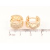 Сережки Xuping M&L Колір 18K колечка «Інкрустація кристалами» фото №2 Сережки Xuping M&L Колір 18K колечка «Інкрустація кристалами» фото №2