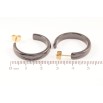 Серьги Xuping TTM Stainless Steel цвет 14К пусеты Дуги из черной керамики фото №2 Серьги Xuping TTM Stainless Steel цвет 14К пусеты Дуги из черной керамики фото №2