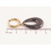 Сережки Xuping TTM Stainless Steel колір 14К підвіски на колечках «Крапельки з чорної кераміки» фото №2 Сережки Xuping TTM Stainless Steel колір 14К підвіски на колечках «Крапельки з чорної кераміки» фото №2