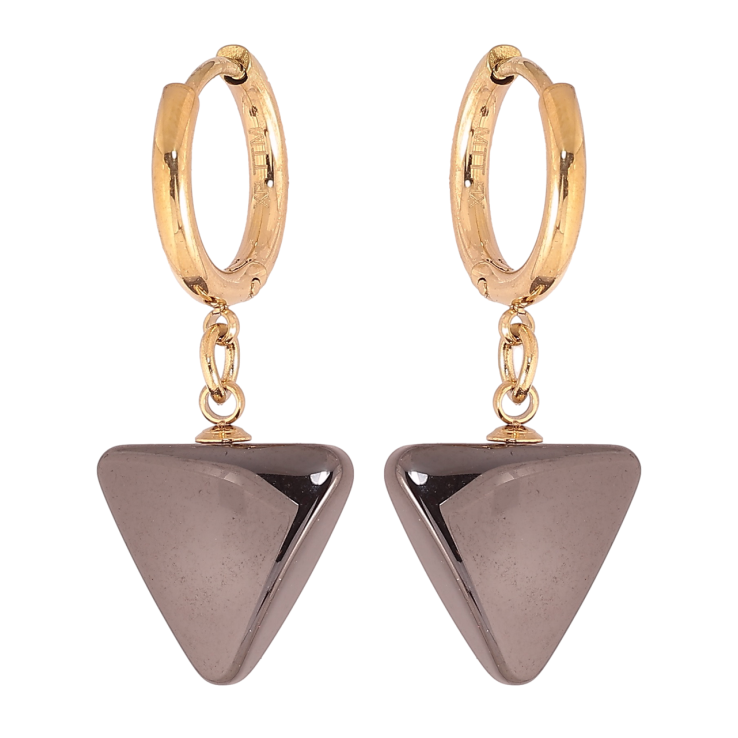 Сережки Xuping TTM Stainless Steel колір 14К підвіски на колечках «Трикутники з чорної кераміки» фото №20 Сережки Xuping TTM Stainless Steel колір 14К підвіски на колечках «Трикутники з чорної кераміки» фото №20