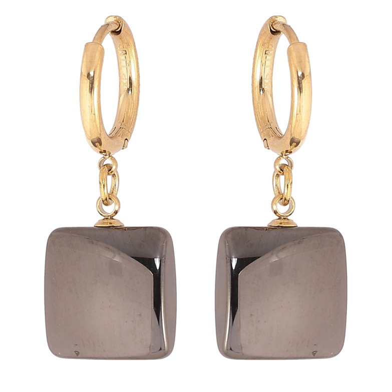 Сережки Xuping TTM Stainless Steel колір 14К підвіски на колечках «Квадрати з чорної кераміки» фото №22 Сережки Xuping TTM Stainless Steel колір 14К підвіски на колечках «Квадрати з чорної кераміки» фото №22