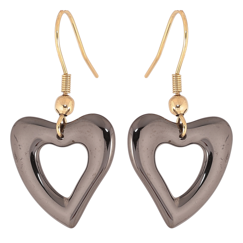 Сережки Xuping TTM Stainless Steel колір 14К французький замок «Сердечка з чорної кераміки» фото №7 Сережки Xuping TTM Stainless Steel колір 14К французький замок «Сердечка з чорної кераміки» фото №7