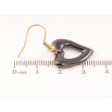 Серьги Xuping TTM Stainless Steel цвет 14К французский замок Сердечки из черной керамики фото №2 Серьги Xuping TTM Stainless Steel цвет 14К французский замок Сердечки из черной керамики фото №2