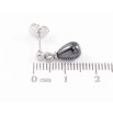 Серьги Xuping TTM Stainless Steel цвет Родий пусеты Подвески капельки из черной керамики фото №2