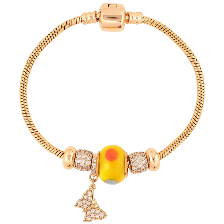 Браслет Xuping Позолота 18K У стилі Pandora Ювелірний шнур з намистинами довжина 18см х 3мм фото №2 Браслет Xuping Позолота 18K У стилі Pandora Ювелірний шнур з намистинами довжина 18см х 3мм фото №2