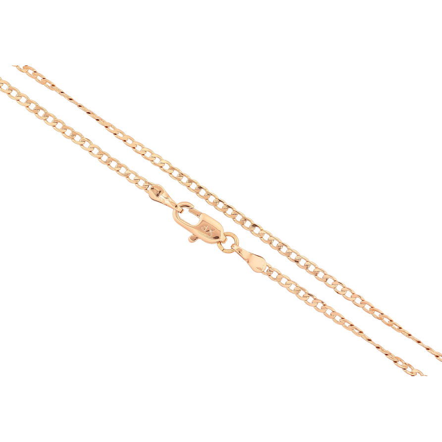 Ланцюжок Xuping Позолота 18K «Плетіння Панцирне перекручене» довжина 44см х 2мм фото №1 Ланцюжок Xuping Позолота 18K «Плетіння Панцирне перекручене» довжина 44см х 2мм фото №1
