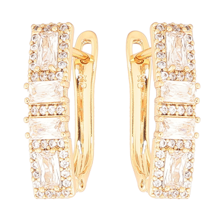 Сережки Xuping Позолота 18K англійський замок «Інкрустація кристалами» фото №21