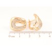 Сережки Xuping Позолота 18K англійський замок «Візерунок з інкрустацією кристалами» фото №2 Сережки Xuping Позолота 18K англійський замок «Візерунок з інкрустацією кристалами» фото №2