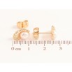 Серьги Xuping Позолота 18K пусеты Резной узор с жемчужиной фото №2