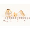 Сережки Xuping Позолота 18K пусети  «Колечка з кришталевими метеликами» фото №2